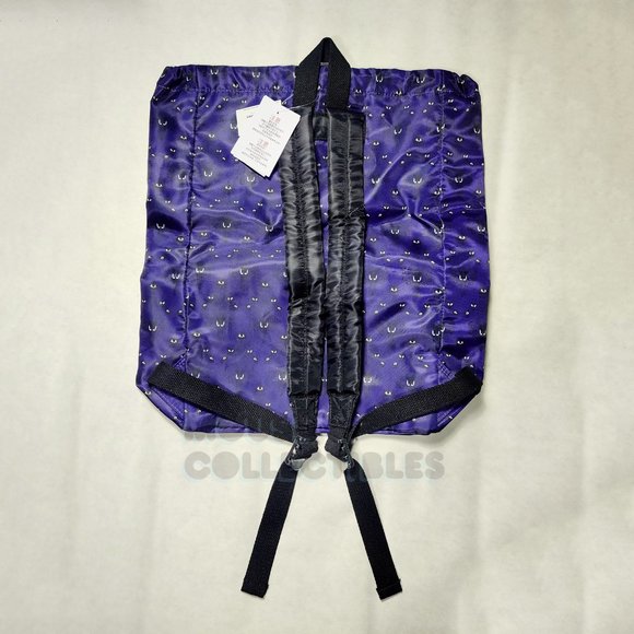 Disney Parks Haunted Mansion Wallpaper Backpack Drawstring Zip Pocket Purple - Picture 3 of 10